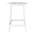 thumbnail image 4 of CorLiving Miramar Solid Wood Square Outdoor Slat Topped Pub Table, White, 4 of 7
