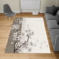 thumbnail image 2 of Japanese Turkish Area Rug, Romantic Sakura Blooms Flowers Petals Spring Wind Eastern Nature Theme, Soft Carpet for Living Room Decor with Distressed Look, 6.6' X 9.6', Dark Cocoa, by Ambesonne, 2 of 4