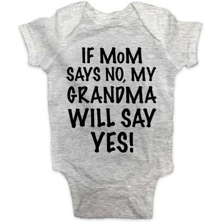 

If Mom Says No Grandma Will Say Yes Spoiled Grand Child Baby Romper