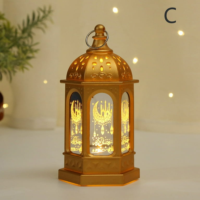 BEAUTYBIGBANG Eid Ramadan Lantern Mubarak Wooden Ornament Lantern