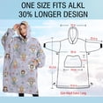 thumbnail image 4 of Oversized Wearable Blanket Hoodie,Light Purple Fairy Princess Pattern Sherpa Blanket Hoodie with Super Pockets,Super Warm Fuzzy Pullover for Women & Men, 4 of 6