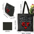 thumbnail image 3 of YANMS Alphabet ABC Valentines Day Heart 2 Pcs Canvas Tote Bags Cute Aesthetic Tote Bags with Zipper Black, 3 of 8