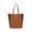 Cognac/Black, variant on JOY Leather Colorblock Tote with RFID Protection