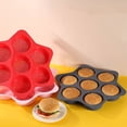 thumbnail image 3 of Kearding Bandeja antiadherente para panecillos de hamburguesa de 7 cavidades, bandeja para hornear fácil de limpiar, bandeja para hornear Herramientas y accesorios para hornear Rosa, 3 of 6
