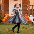 thumbnail image 4 of Girls Halloween Mesh Dress Costume Set With Matching Witch Hat, Two-Piece Outfit For Dance Recitals, Stage Performances, Dress-Up Parties, School Events And Themed Photo Sessions, 4 of 7