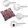 Nawypu Pillow Cover Hot Pink Cream Flower Soft Pillow Case for