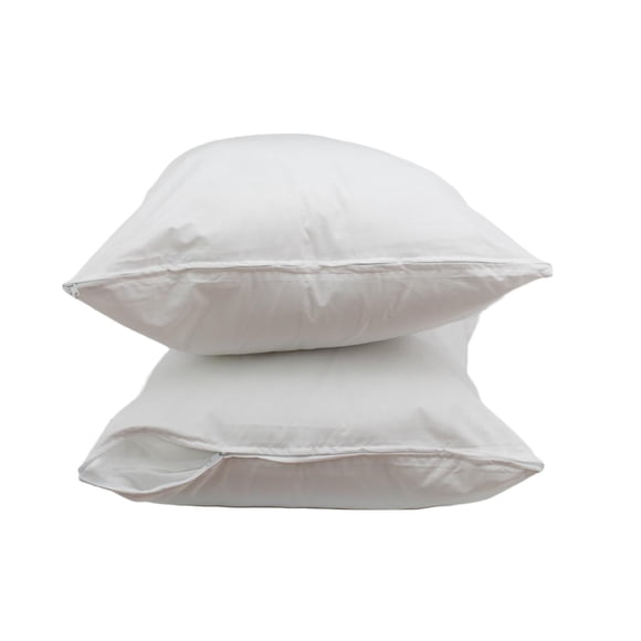 Set 2 almohadas Almoda estándar pellón y 2 fundas blanca con cierre Almoda 70000394