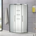thumbnail image 6 of Dreamwerks Monaco 38 in. W X 38 in. D X 75 in. H Round Shower Stall Kit with Base and Walls in Chrome, 6 of 12