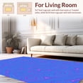 thumbnail image 2 of ODIKA 5'x7' Machine Washable Non-Slip Area Rug, Ethereal Fluid Marbled Impressionist High Traffic Rug, Blue, 452571, 2 of 7