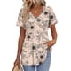 thumbnail image 1 of Camisas OFEEFAN, talla grande, verano 2025, mujer, beige, floral, 2XL, 1 of 5
