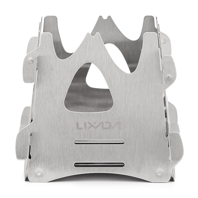 Lixada Poêle de Camping Portable en Acier Inoxydable avec Flux d'Air Amélioré pour une Cuisson et un Chauffage Efficaces, Conception Compacte et Légère pour les Aventures en Plein Air