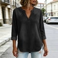 thumbnail image 5 of Womens Denim Shirt Long Sleeve Button Down Shirt Casual Jean Shirt Jacket Vintage Denim Blouses Tops with Pockets Black XXL, 5 of 7