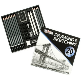 Norberg and Linden Sketching, Graphite and Charcoal Pencils Art Set (132  Pieces) 