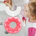 thumbnail image 3 of Cepillo de dientes en forma de U Zulema para niñas cabeza suave Rosa 2-6 años, 3 of 8