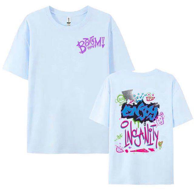 Jinx T-shirt Imprimé Singe Arcane, Manches Courtes, Coton, Décontracté, Graphique, Grunge