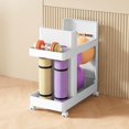 thumbnail image 3 of Yoga Mat Storage Basket,Rack Badminton Racket Storage, Household Trolley for Fitness Equipment, Multi-Purpose Organizer for Sports Gear, Foldable Storage Basket Applies to Home and Gym, 3 of 6