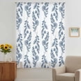 thumbnail image 2 of Blue Botanical Sheer Curtains 54 Inches Long, Pastoral Elegant Spring Floral Light Filering Curtains, Breathable Simi Curtain Privacy Drapes for Kitchen Bathroom Lightweight Small Window Treatment, 2 of 9