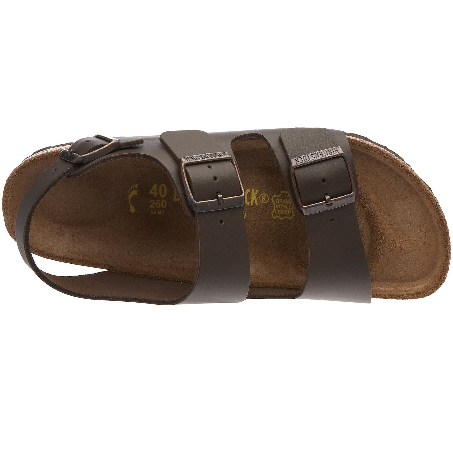 Birkenstock Unisex Milano Leather Sandals, Habana Brown, 9 Women/7 Men