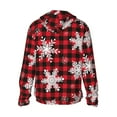 thumbnail image 3 of Gaeub Snowflakes On A Buffalo Plaid Men's and Women's UPF 50+ Long-Sleeved Sun Protection Clothing, Fishing Shirt Long Sleeve Zip - Small, 3 of 9