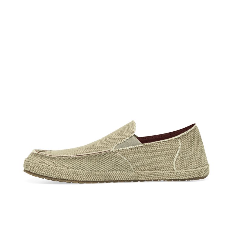 Sanuk Canvas Slip-On Loafers in Brown and Tan Sanuk | Shoes | Sanuk You Got My Back Iii Canvas Tan Brown  main image 4