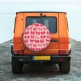 thumbnail image 6 of Fotbe pink ribbon bows Pattern Spare Tire Cover Thickening Universal Fit for Jeep, Trailer, RV, SUV, Truck, Tough Tire Wheel Soft Cover-14 inch, 6 of 6