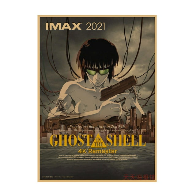 Póster mural con estampado de anime Ghost in the Shells (30 x 42 cm)