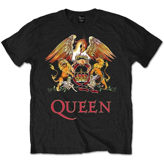 Queen Unisex T-Shirt Classic Crest (Plus Sizes) (XXX-Large)