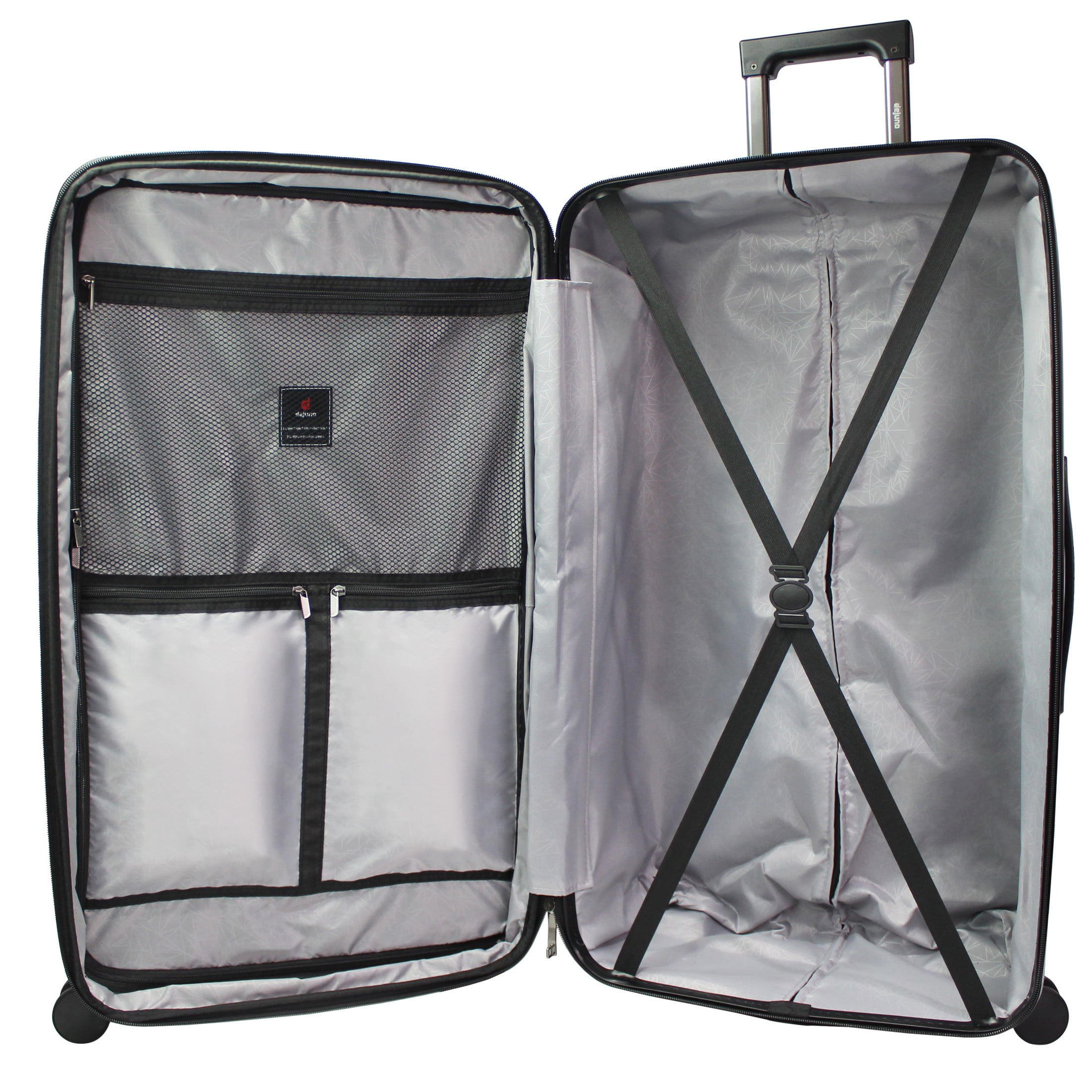 CalBags Dejuno Colossus 26-Inch Polycarbonate Lightweight Hardside Expandable Spinner Luggage with TSA Lock and Front Handle - Black