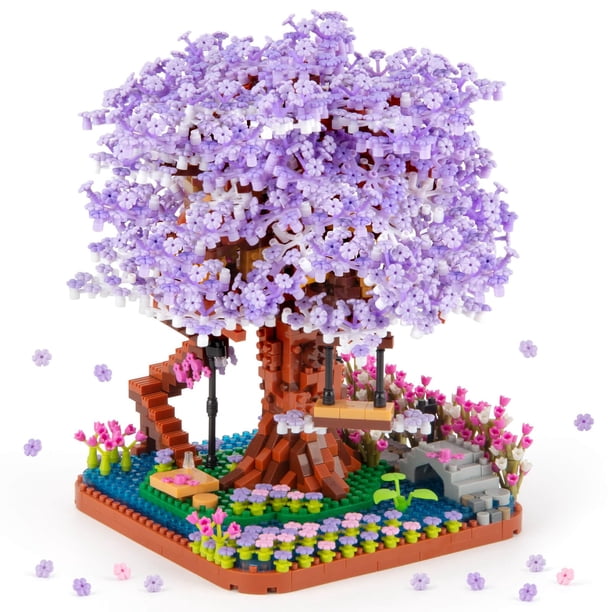 High Godo Juego De Microconstrucción De Árbol Bonsái De Flor De Cerezo Japonés Sakura Tree House Modelo Conjuntos De Flores Casa Mini Ladrillos Kit De Construcción Juguetes Creativos Para Niños Adulto