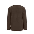thumbnail image 5 of Womens Sherpa Cardigan Sweaters Teddy Soft Cozy Long Sleeve Button Down Fleece Jacket With Pockets Fall Winter, 5 of 6