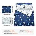 thumbnail image 2 of KFFKFF Kids Comforter Set, 7 Pieces, Twin Bedding Collection with 1 Comforter, 1 Flat Sheet, 1 Fitted Sheet, 4 Pillowcases, Soft Microfiber & Space Design, Bedding Set for Boys, Girls, Teens, 2 of 9
