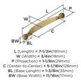 thumbnail image 4 of Amerock Inspirations 5-1/16 inch (128mm) Center-to-Center Champagne Bronze Cabinet Pull, 25 Pack, 4 of 5