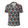 thumbnail image 2 of Daiia Funny Owls Pattern Men’s Polo Shirts,Solid Deck Shirt,Classic Fit, Breathable Cotton Polo for Casual and Sport Wear-XX-Large, 2 of 7