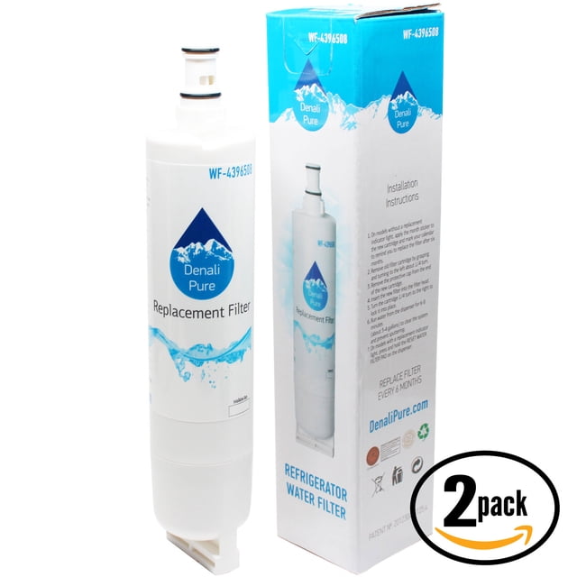2-Pack Replacement KitchenAid KSRB27FHSS02 Refrigerator Water Filter - Compatible KitchenAid 4396508, 4396509, 4396510 Fridge Water Filter Cartridge
