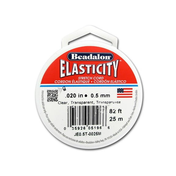 Beadalon Elasticity Pkg .5mm Clear 25M