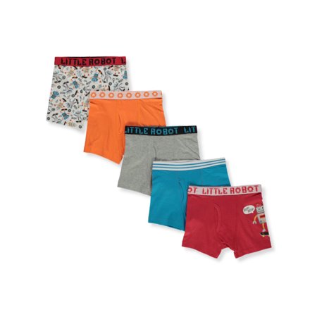 

Only Boys Boys 5-Pack Robot Boxer Briefs - gray multi 4t (Toddler)