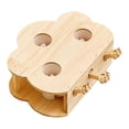 thumbnail image 2 of Juguete de madera para gatos, juego de rompecabezas, caja laberinto, base gruesa, diseño estable, larga vida útil, 3 agujeros, 2 of 9