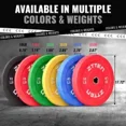 thumbnail image 5 of Weight Plates for Barbell 2 Inch - Multicolor - 10/15/25/35/45/70lb Rubber Plates for Home Gym, Weightlifting, and Strength Training, Single, Pair and Sets, 5 of 6