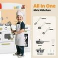 thumbnail image 4 of AILEEKISS Wood Kids Play Kitchen, Pretend Kitchen Playset for Children Age 3 Years up, White, 4 of 12