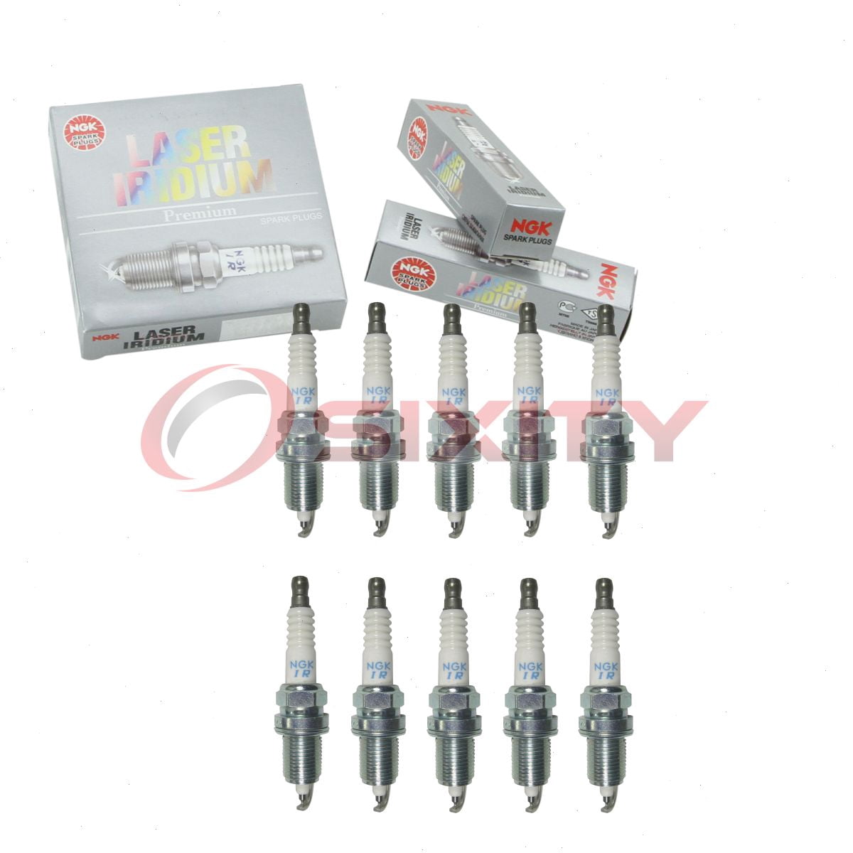10 pc NGK 4462 Laser Iridium Spark Plugs for 33-843220Q 8M0037136 8M0058936 Ignition Wire Secondary