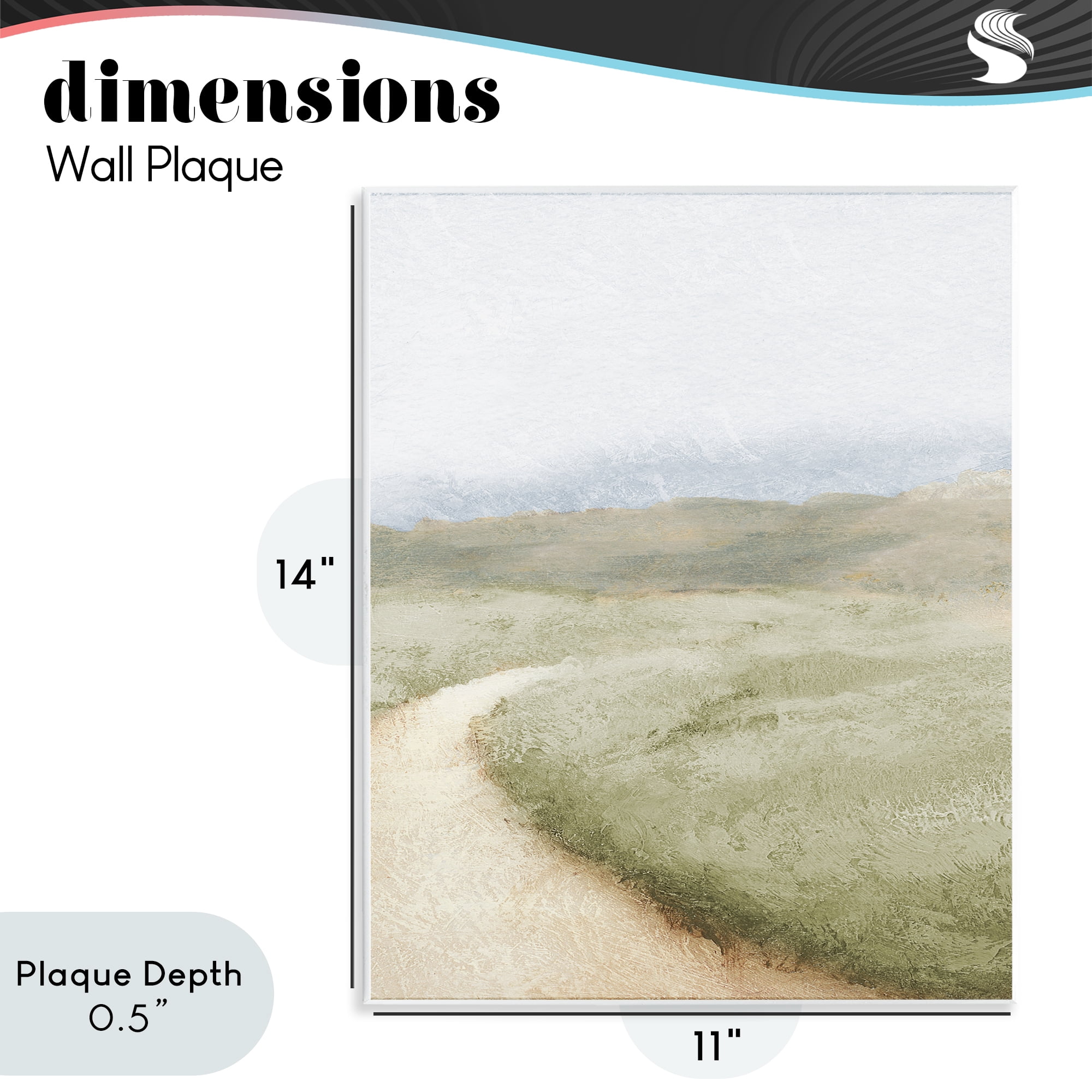 Stupell Industries Green Pasture Quiet Landscape Wall Plaque Art, design by Michael Marcon