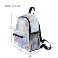 thumbnail image 3 of FORMRS School Backpack with Front Zippered Pocket 12" Student Travel Daypack, Pastel Flower Pattern, 3 of 6