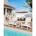 thumbnail image 6 of Garvee Modern HDPE Plastic Adirondack Chair – Oversized 380LB Poly Lumber, Weather-Resistant Fire Pit Chair, Outdoor Patio Chair with Wooden Texture for Garden, Backyard, Deck, Pool, Porch, White, 6 of 7