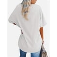 thumbnail image 2 of Womens T Shirts Summer Crewneck Short Sleeve Loose Fit Basic Tee Tops Workout Clothes, 2 of 5