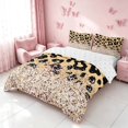 thumbnail image 2 of Homewish Leopard Print Bedding, Gold Blings Print Duvet Cover Full, Reversible, 3 Pieces 1 Duvet Cover and 2 Pillowcases, 2 of 6