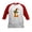 Red/White, variant on CafePress - Halloween Letter L Witch Monogram Kids Baseball Je - Kids Cotton Baseball Jersey, 3/4 Sleeve Shirt