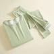 thumbnail image 1 of Conjuntos de ropa interior térmica para mujer, otoño e invierno: camiseta térmica de manga larga suave y cálida con cuello redondo, de poliéster., 1 of 3