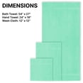 thumbnail image 6 of Casa Lino 8 Piece Ring Spun Cotton Bath Towel Set, Quick Dry- Sky Blue, 6 of 6