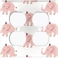 thumbnail image 3 of Metal Light Switch Plate Cover Cute Baby Elephant Pink ZOO006, 3 of 13