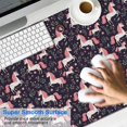 thumbnail image 2 of Long Mouse Pads for Desk,Dark Blue Cartoon Unicorn Leaf Flower Desk Mats on Top Of Desks, Desk Mouse Pad Extra Large with 3mm Non-Slip Base and Stitched Edge for Gaming,Work,Home 47.3"x23.6", 2 of 5